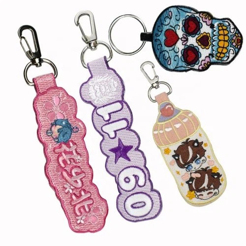woven Embroiery Keychains woven Embroiery Keychains