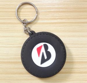 3D تایر هدیه Keychain نرم پی وی سی Keychain کلید