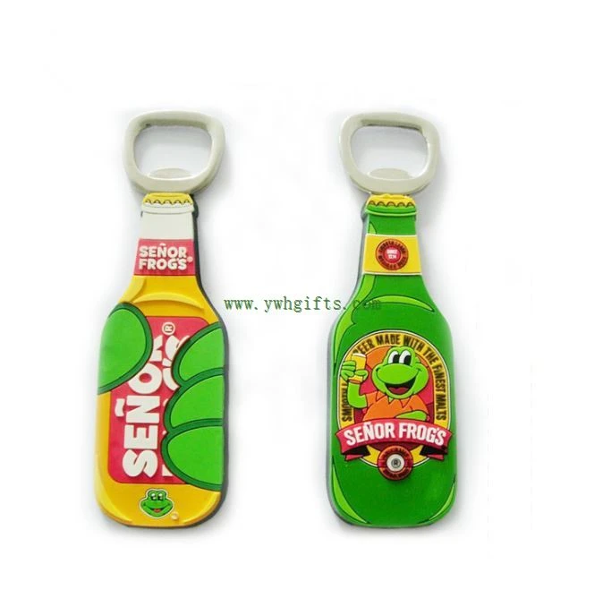 Personalized Embossing Logo Bottle Opener 3D Pvc Beer Opener