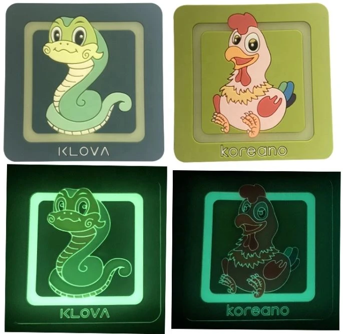 Soft PVC Glow In The Dark Drinking Coaster With Logo