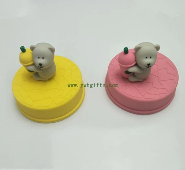New 3D Silicone Cover Coffee Mug Suction Seal Lids
