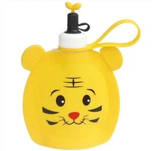 BPA رایگان سیلیکون فروپاشی پذیر بطری آب تاشو کودک کارتون کیسه آب